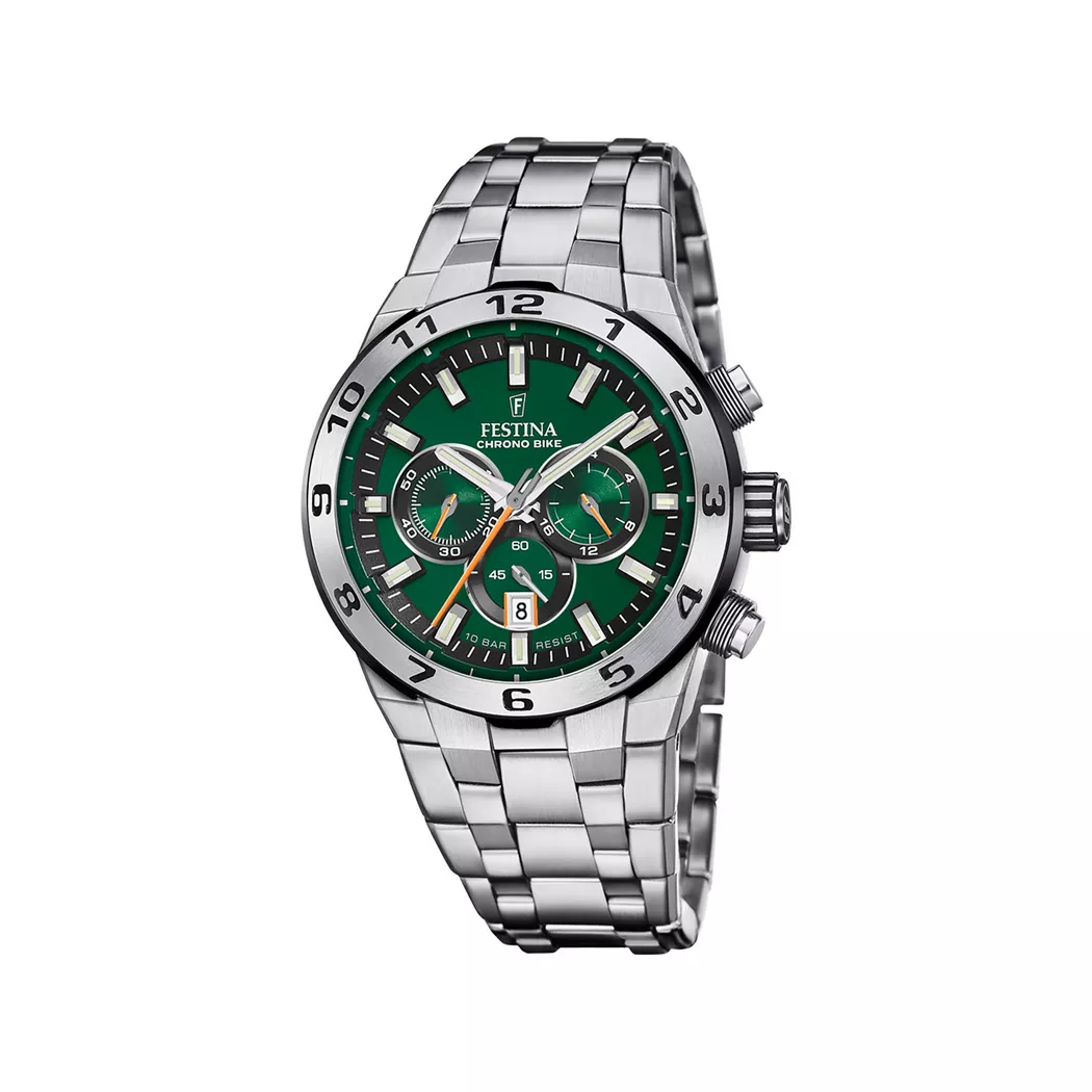 Festina - Chronograph Uhr, Chrono Bike, 44mm, Silber