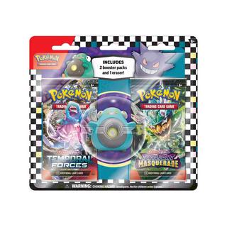 Pokémon  2 confezioni booster e 1 gomma da cancellare, inglese, modelli assortiti 