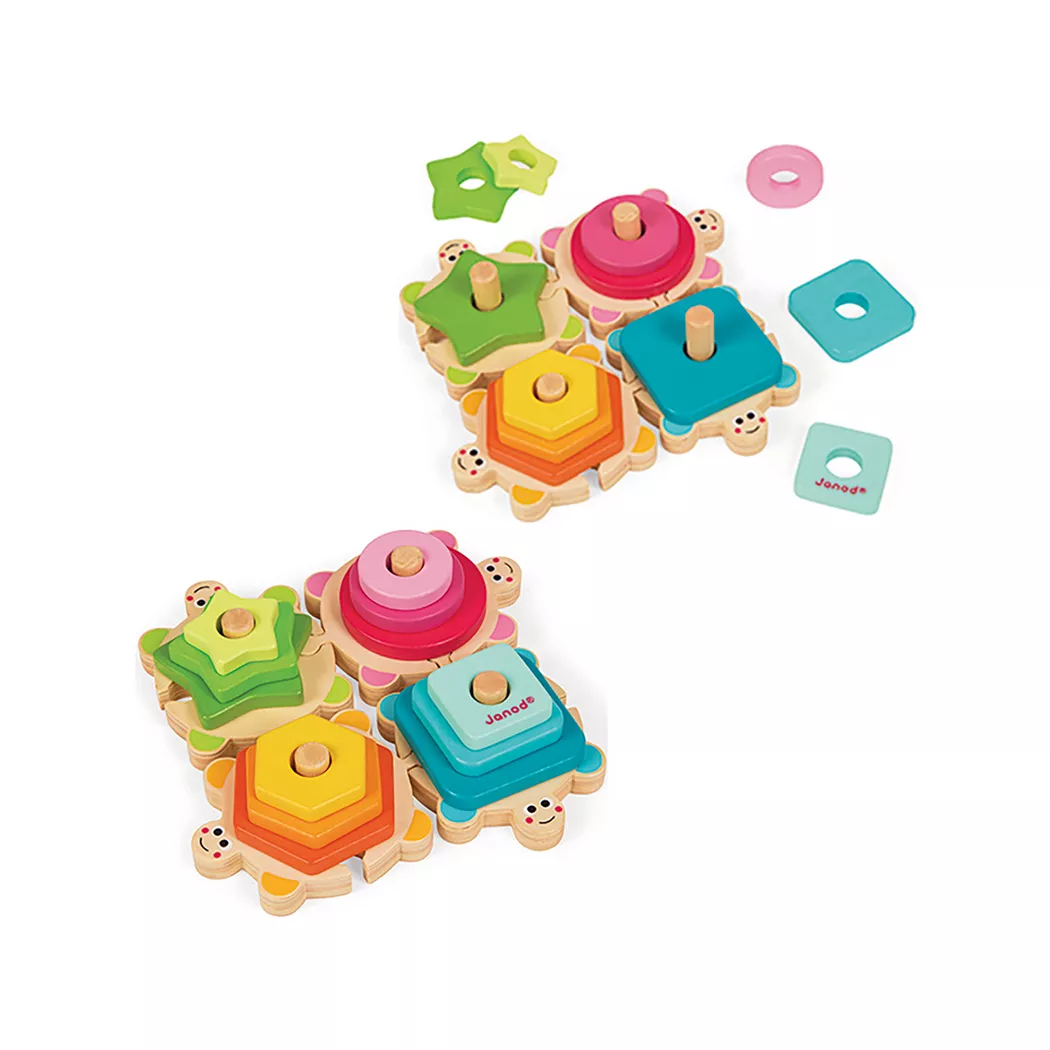 Janod - I WOOD Tortues des Formes, Multicolor