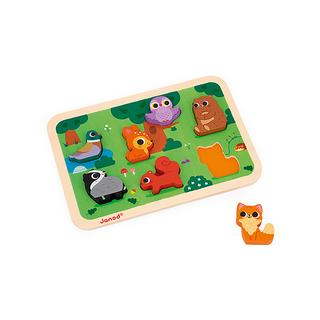 Janod  Puzzle blocchi Foresta, 7 pezzi 