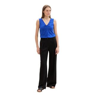 TOM TAILOR Crinkle Top Sans Manches Col V  