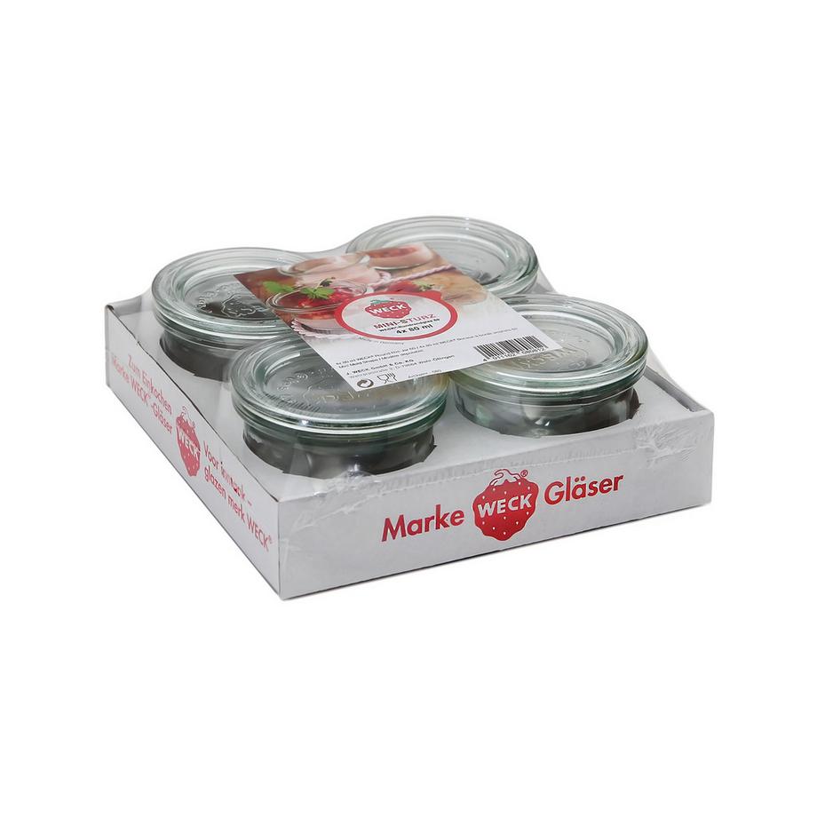 WECK Lot bocaux à conserves Mini linteau 