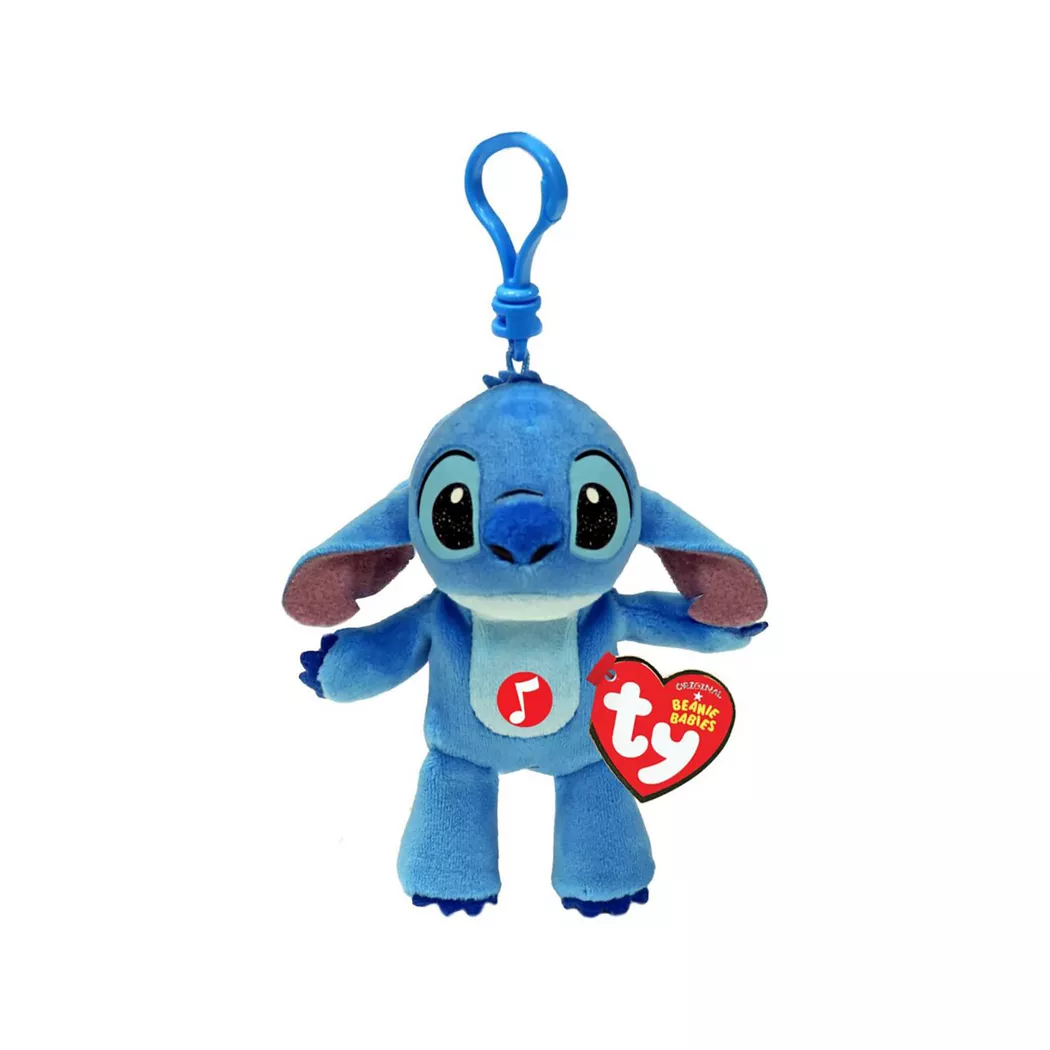 Ty - Stitch Key Clip, 10cm, Blau
