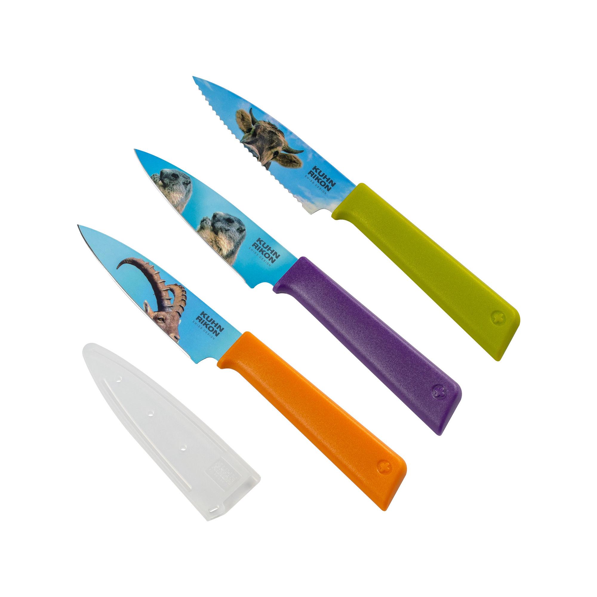 Kuhn Rikon Messer-Set COLORI Matterhorn 2 Stück, Schwarz
