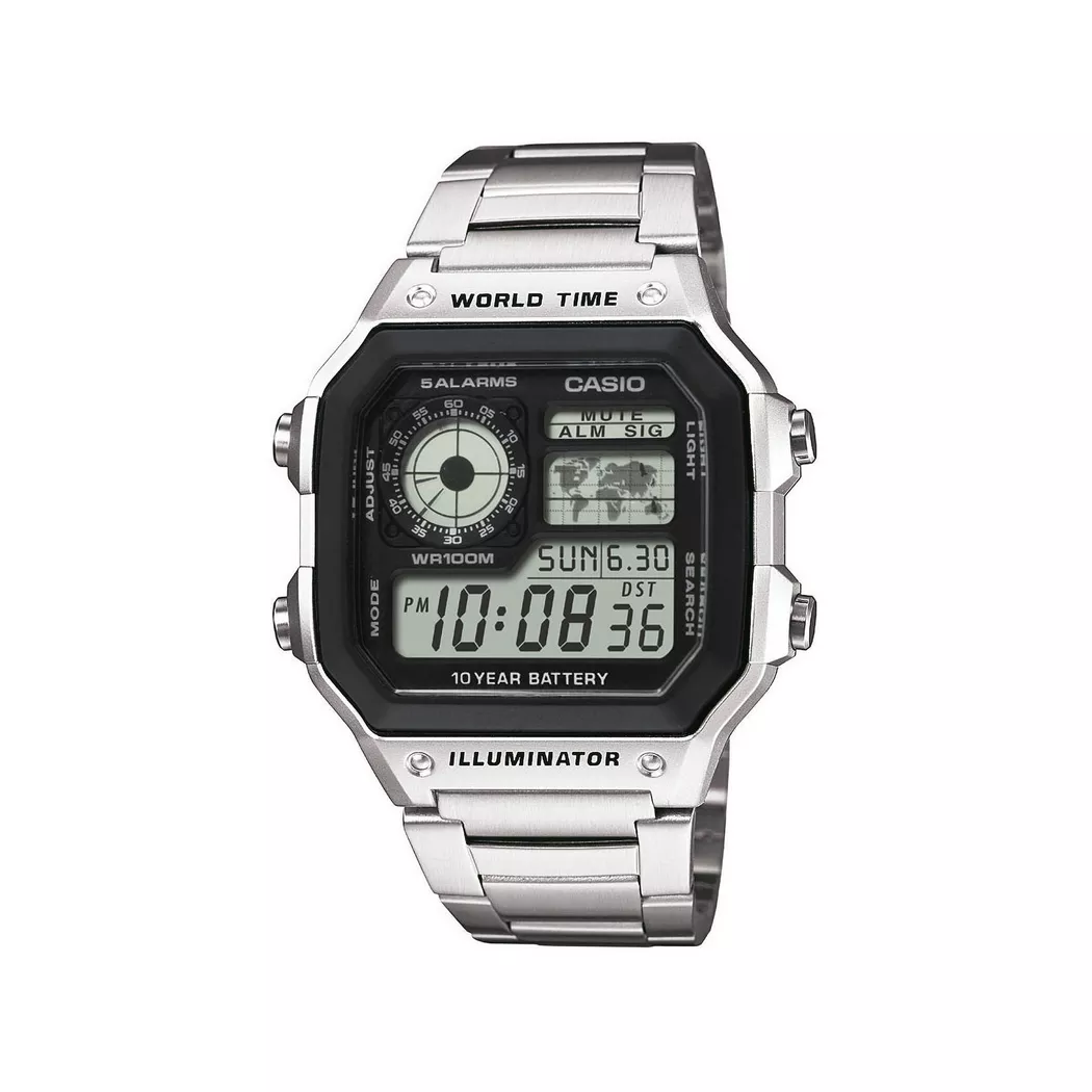 Casio Men's AE-1200WHD-1AVEF Collection 42mm Quartz Watch in Silver