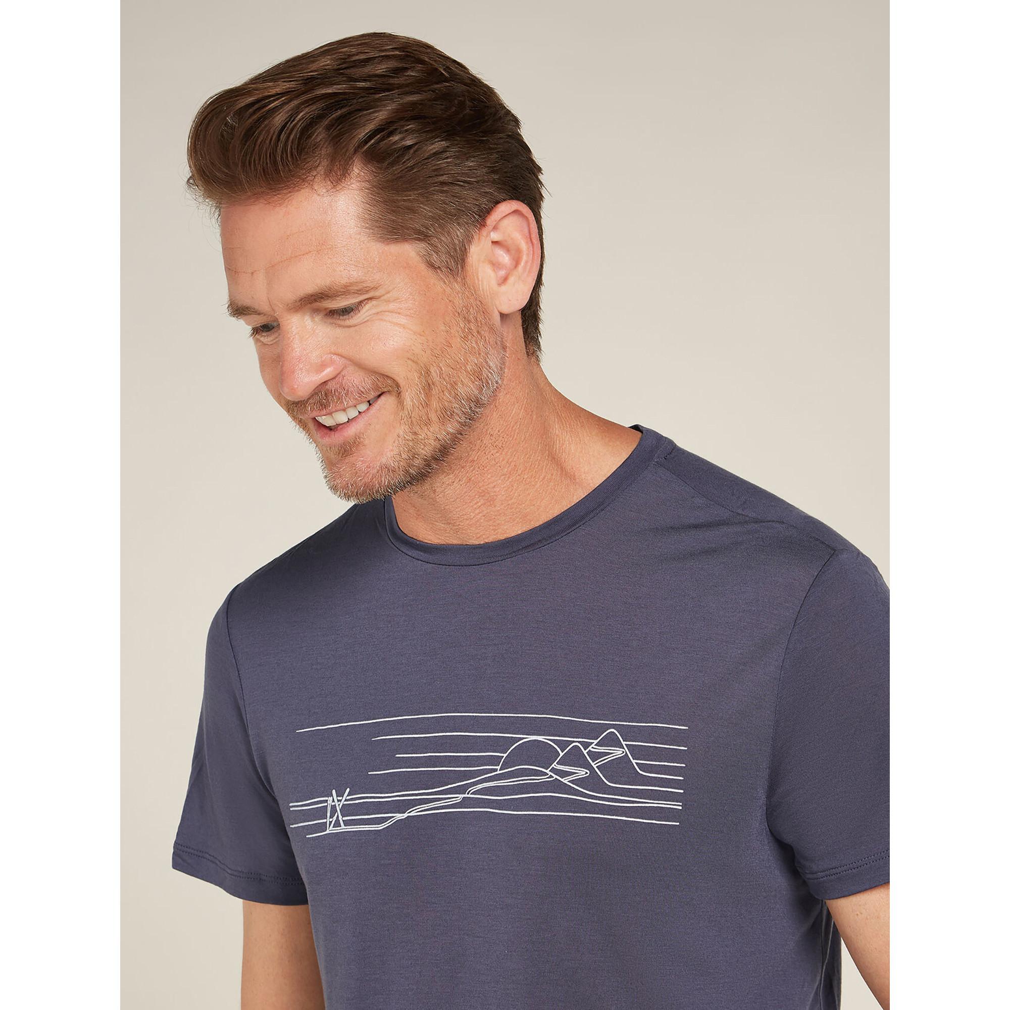 Icebreaker M Merino Core SS Tee Ski Stripes T-shirt 