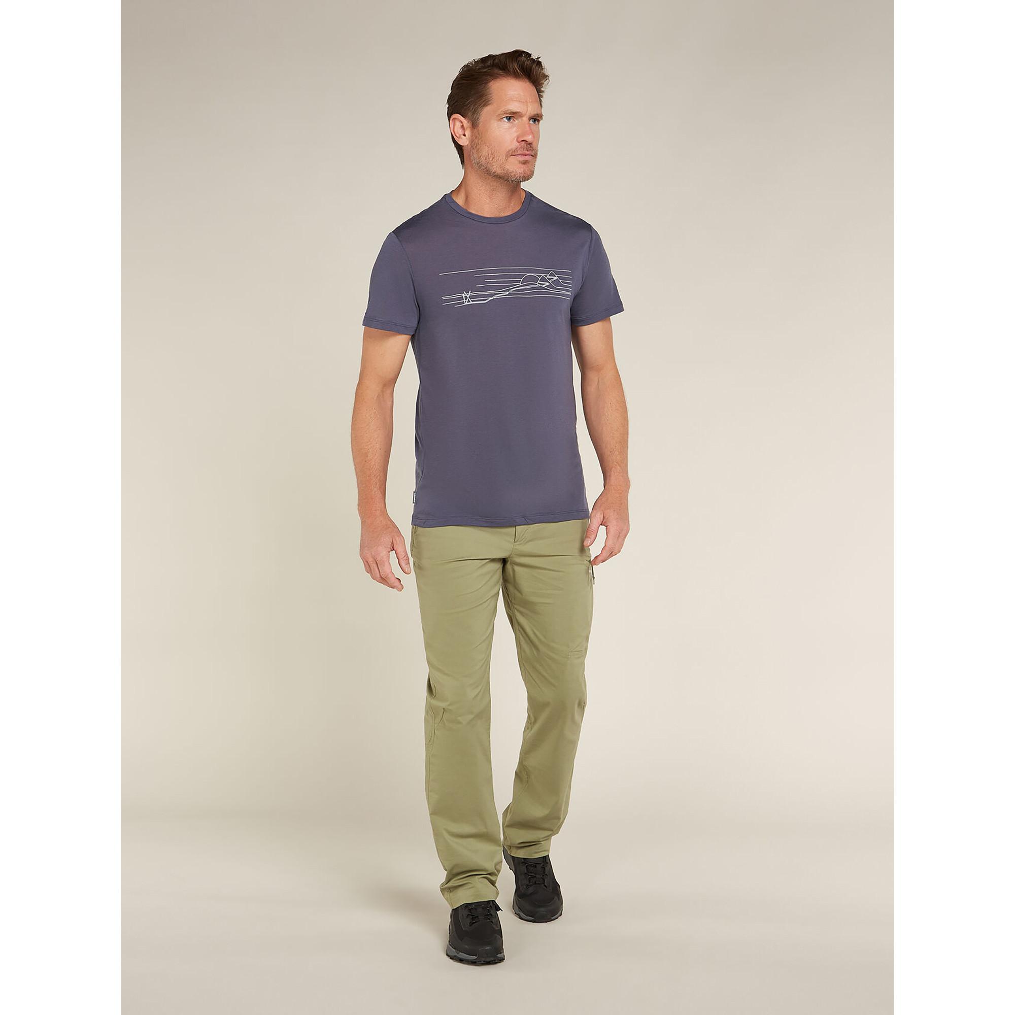 Icebreaker M Merino Core SS Tee Ski Stripes T-Shirt 