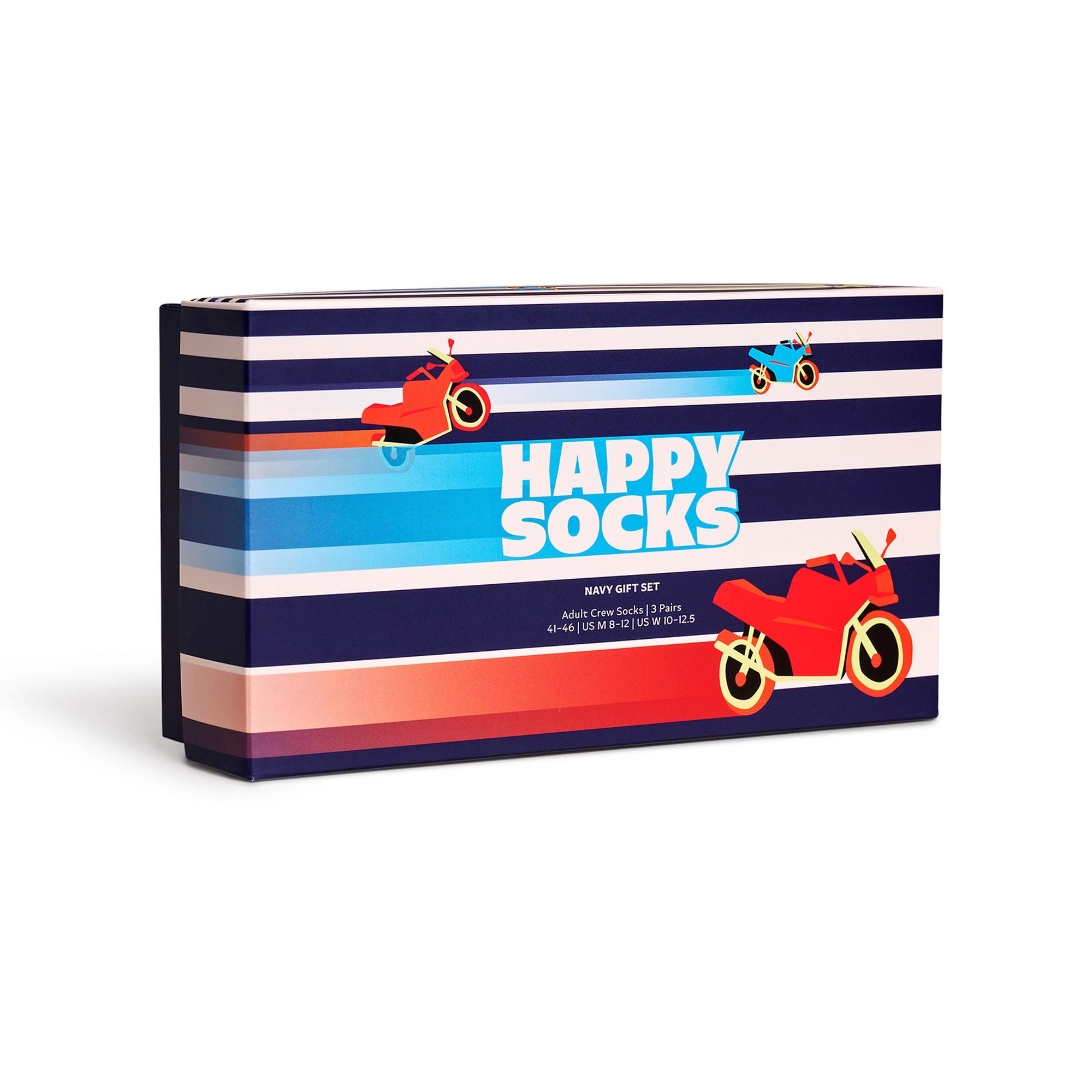 Happy Socks 3-Pack Navy Gift Set Gambaletti, 3-pack 