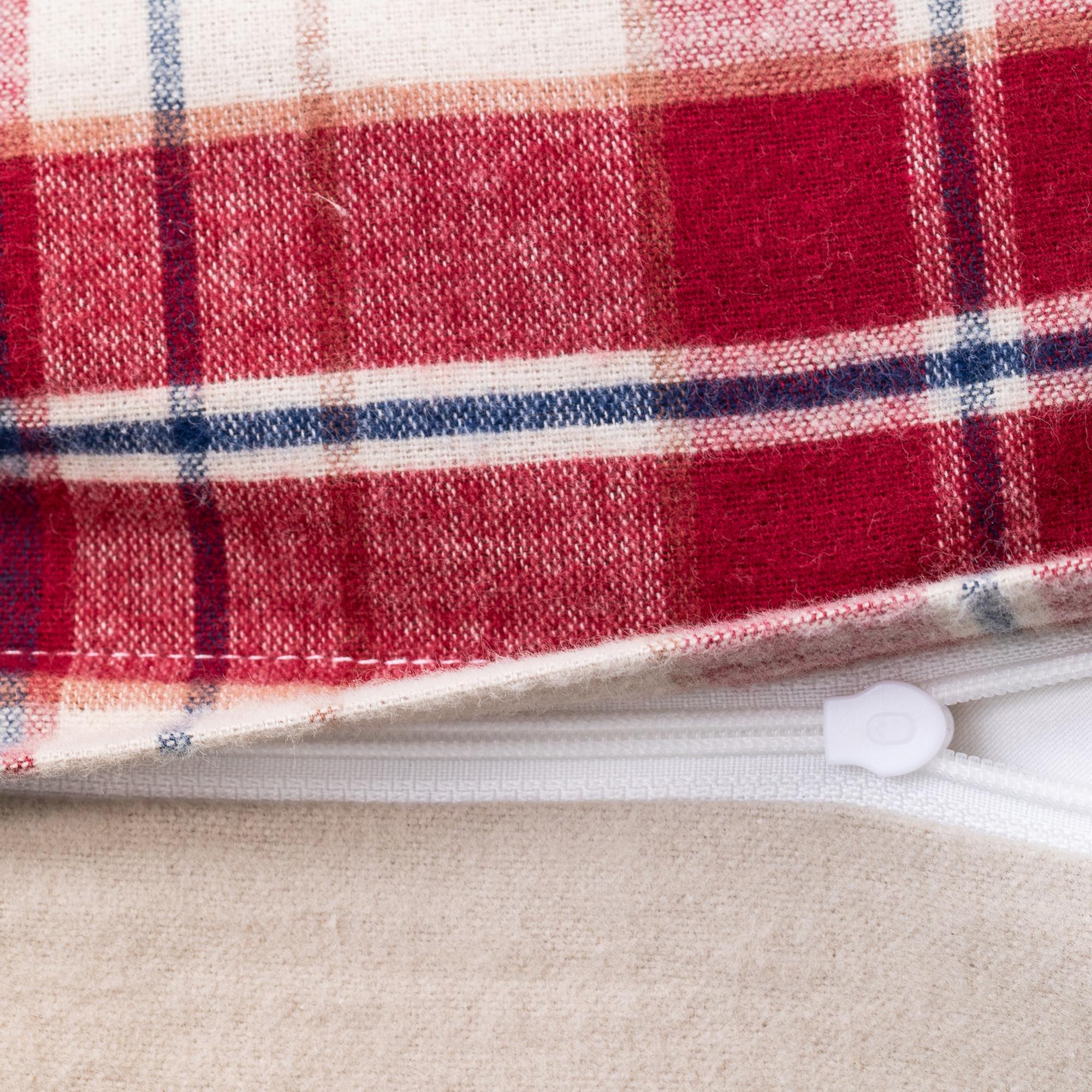 Manor Foresto Taie d'oreiller à carreaux en flanelle  