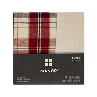 Manor Foresto Taie d'oreiller à carreaux en flanelle  
