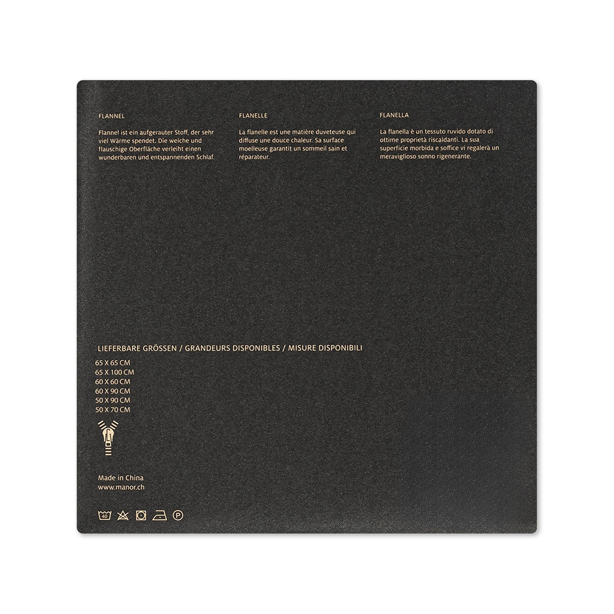 Manor Foresto Taie d'oreiller à carreaux en flanelle  