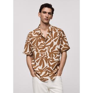 Mango Man Camicia stampata Regular Fit Maniche Corte  