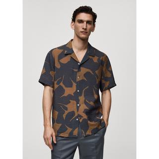 Mango Man Camicia Stampata Regular Fit Maniche Corte  