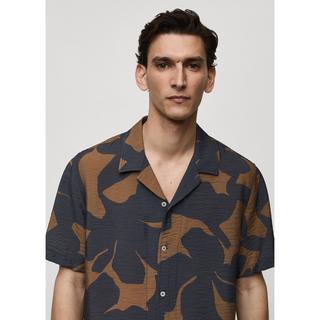 Mango Man Camicia Stampata Regular Fit Maniche Corte  
