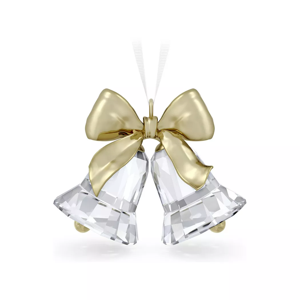 Dekohänger SWAROVSKI "Kristallfigur Sammelfigur Annual Edition Ornament 2025", grün (kristallweiß, goldfarben, grün), Dekohänger, Baumwolle, Kristallglas, Metall, Swarovski Kristall