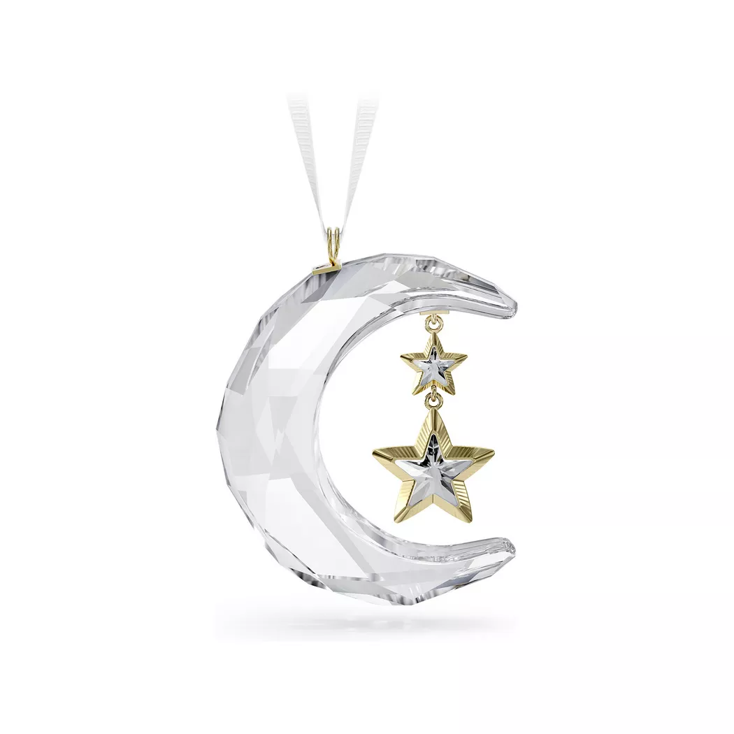 Dekohänger SWAROVSKI "Kristallfigur Sammelfigur Annual Edition Ornament 2025", grün (kristallweiß, goldfarben, grün), Dekohänger, Baumwolle, Kristallglas, Metall, Swarovski Kristall 9
