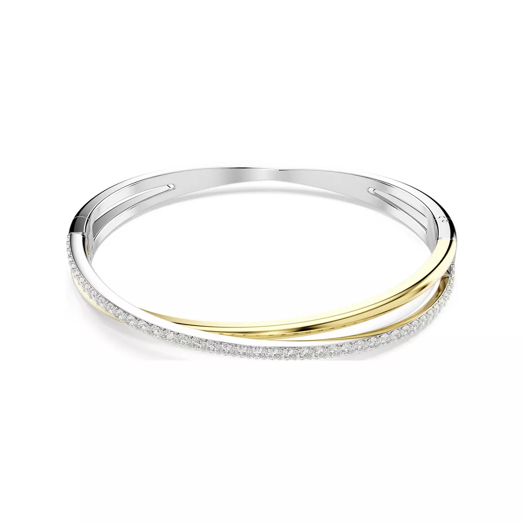 Swarovski - Armreif, Hyperbola, L, Silberfarben