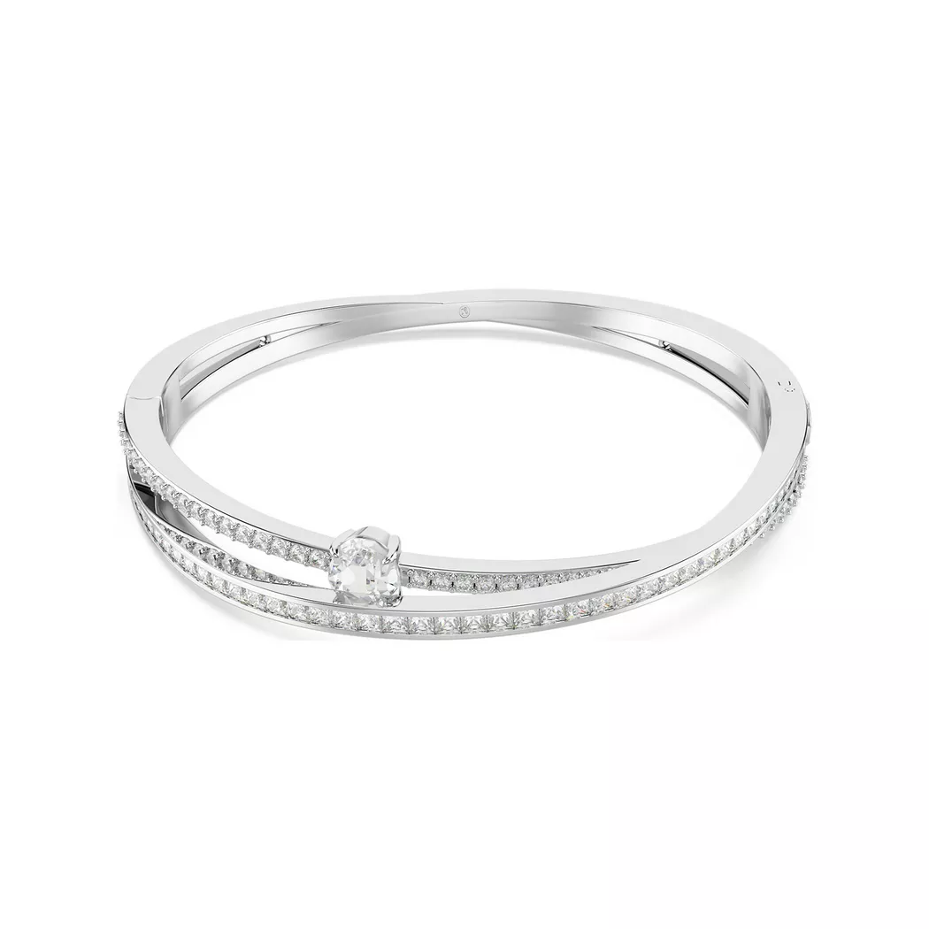 Armreif SWAROVSKI "Schmuck Geschenk Armschmuck Hyperbola" Gr. S, gold (metallfarben, gelbgoldfarben, kristallweiß, kristallweiß), Armbänder, Damen, S, Metall, Armreif, mit Swarovski Zirkonia (synth.)