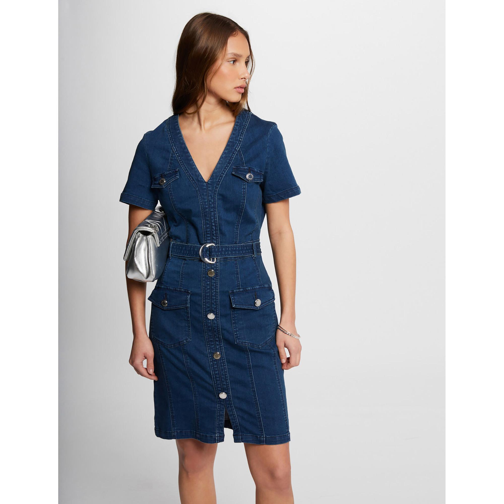 Image of Kleid Damen Blau Denim 36