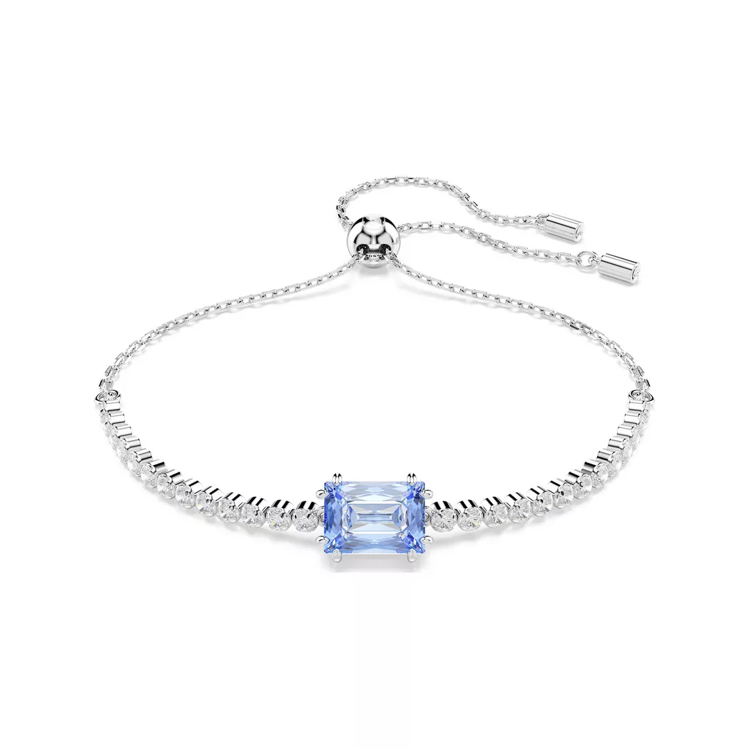 Armband SWAROVSKI "Schmuck Geschenk Matrix Armkette" Gr. M, silber (metallfarben, kristallweiß, weiß, kristallweiß), Armbänder, Damen, M, Metall Perlen, Metall, Perlen, Armband, mit Swarovski Kristall - mit Swarovski Perle 2