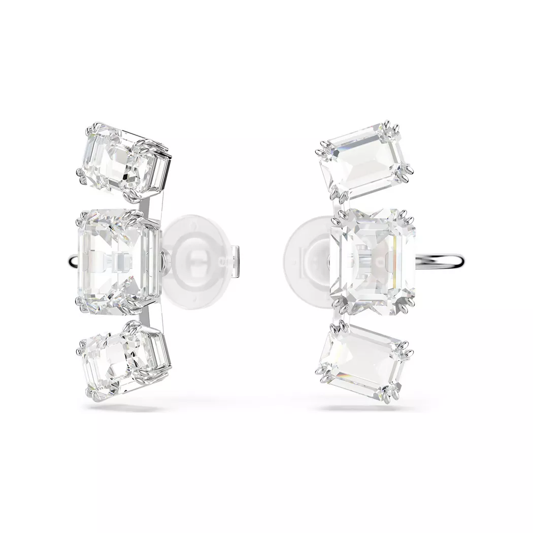Swarovski - Ohrclips, Millenia, One Size, Silberfarben