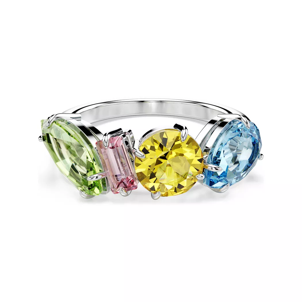 Swarovski - Ring, Gema, 55, Silberfarben
