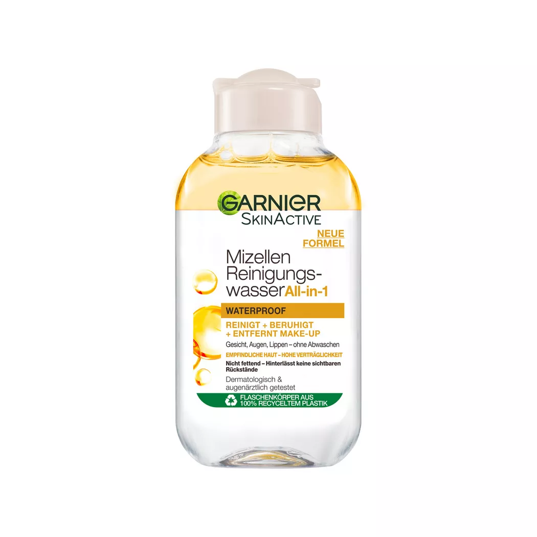Garnier - Mizellen Reinigungswasser All-in-1 Waterproof  Mini, SkinActive, 100  ml