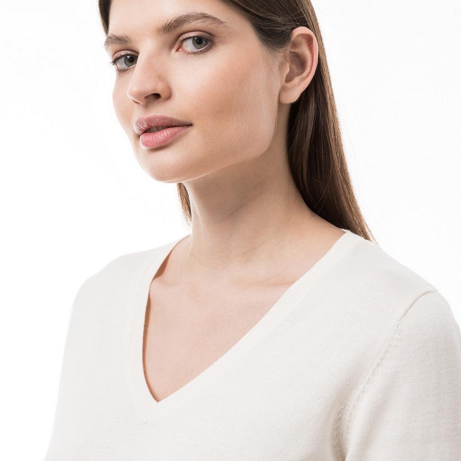 Manor Woman Pullover Scollo a V Maglia Fine  