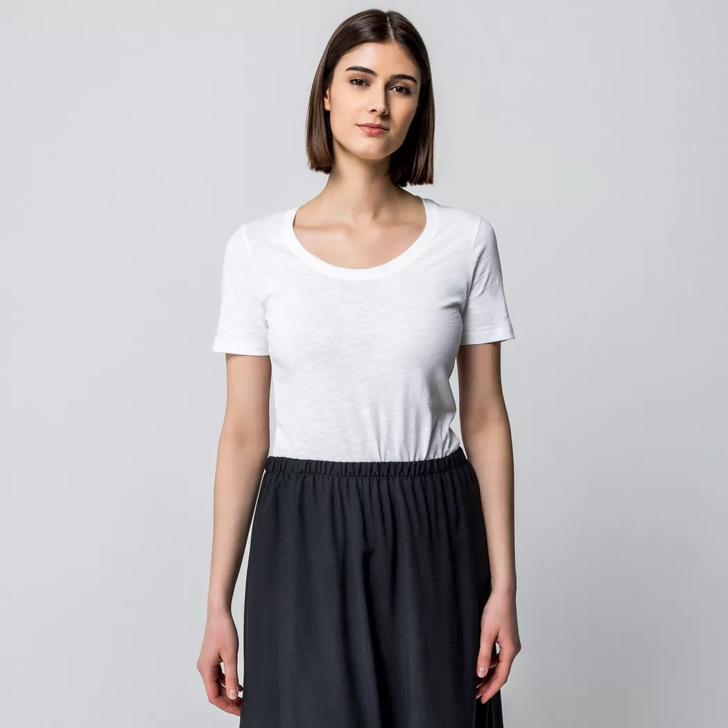 Manor Woman - T-Shirt, kurzarm, für Damen, Weiss, Größe S