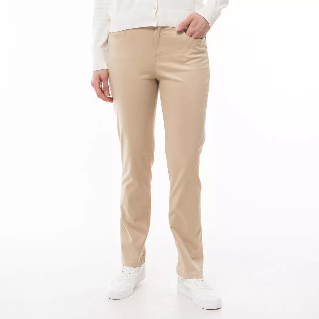 Manor Woman - 5-Pocket Hose, Slim Fit, für Damen, Beige, Größe 40