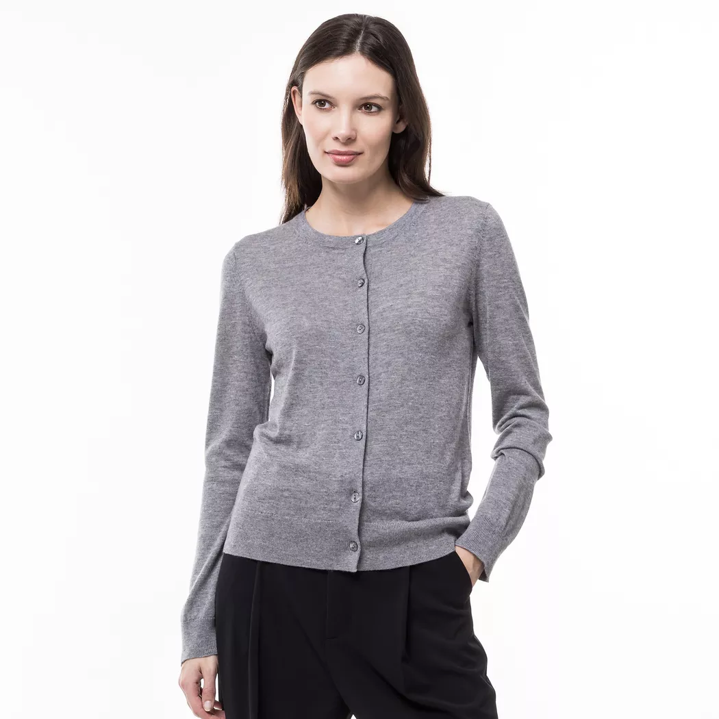 Manor Woman - Cardigan, für Damen, Grau Melange, Größe S