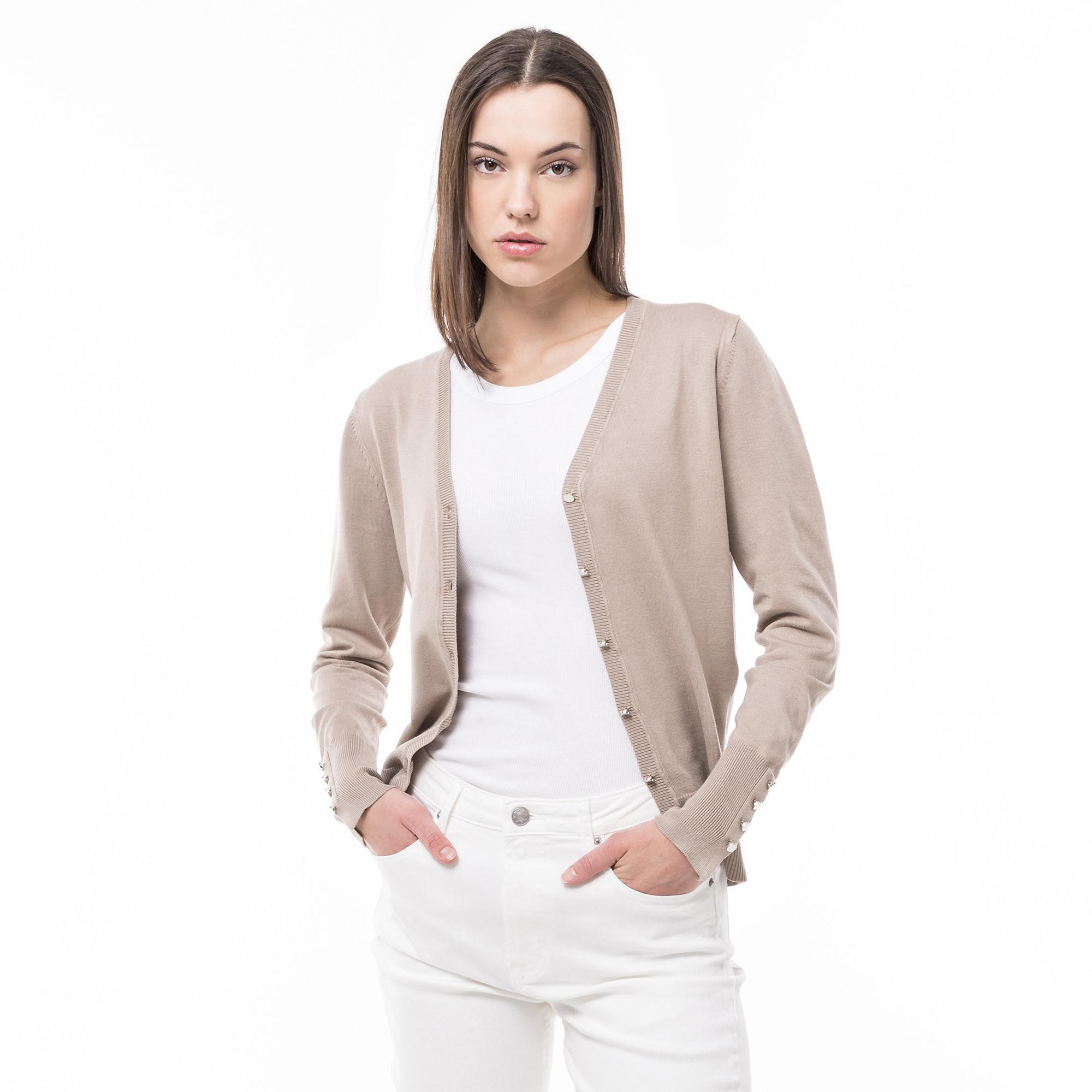 Manor Woman viscose nylon Cardigan, modern fit, maniche lunghe 