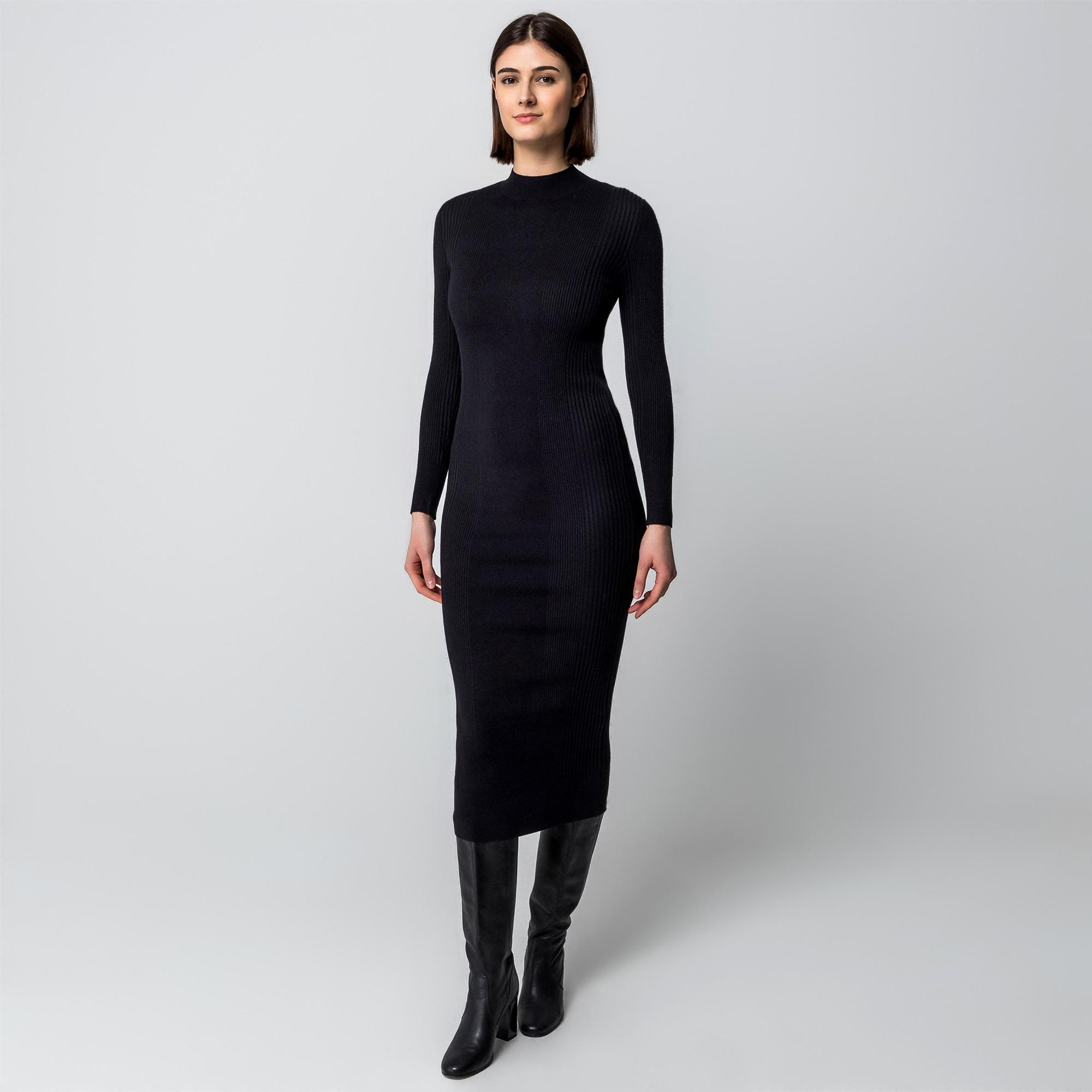 Manor Woman knit rib Strickkleid, langarm 