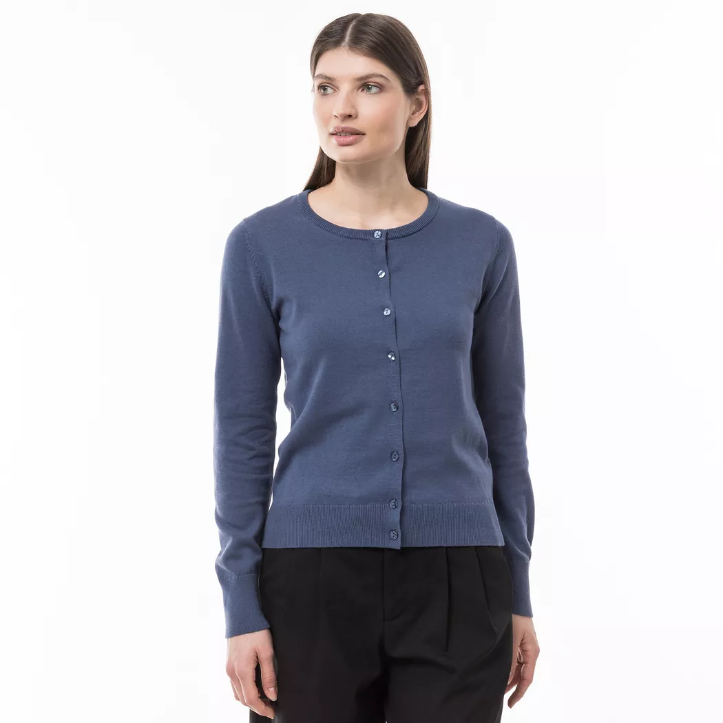 Manor Woman - Cardigan, langarm, für Damen, Nachtblau, Größe S