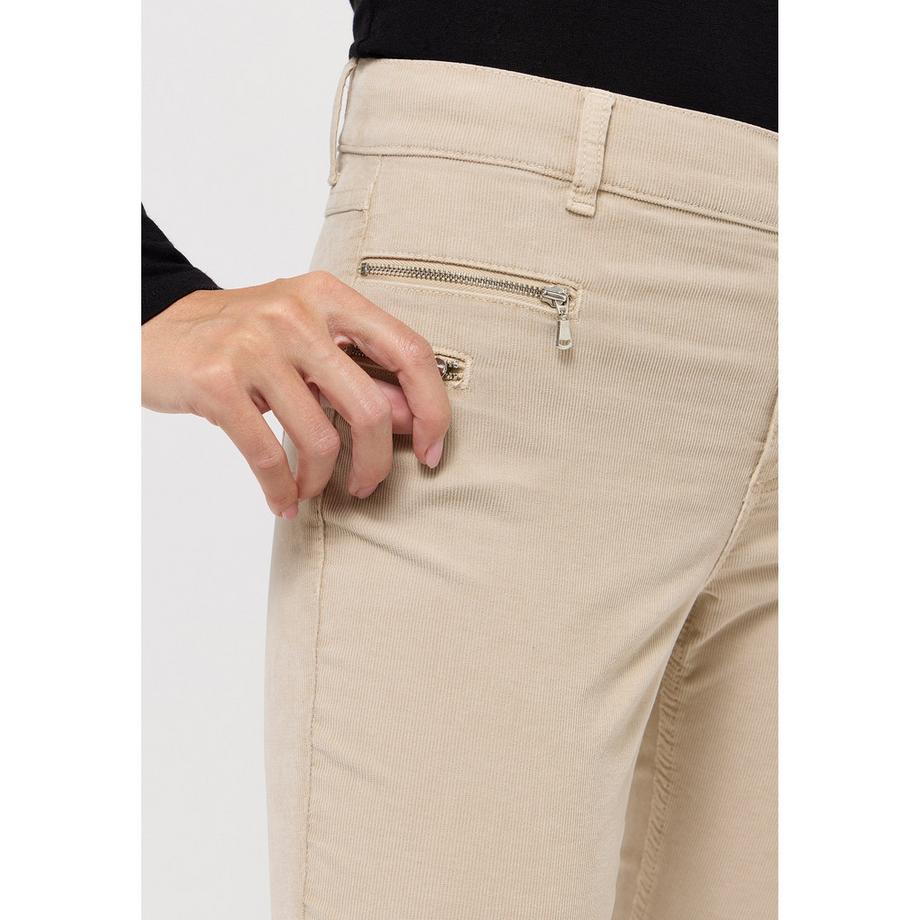 ANGELS Ornella Fringe Plate Pantaloni in Velluto a Coste Slim Fit  