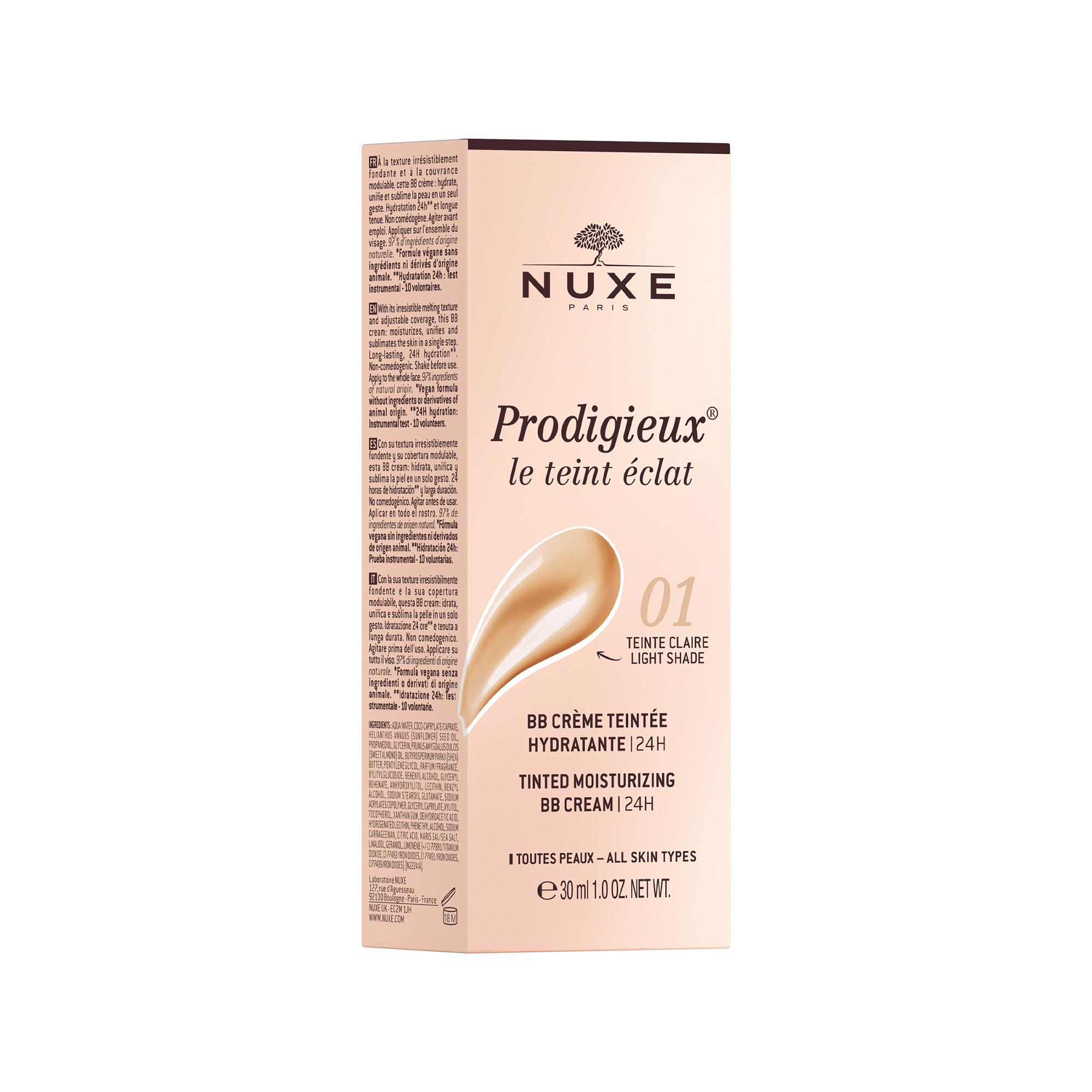 NUXE Prodigieux®  Le Teint Éclat  BB Cream colorata idratante | 24H BB Cream 