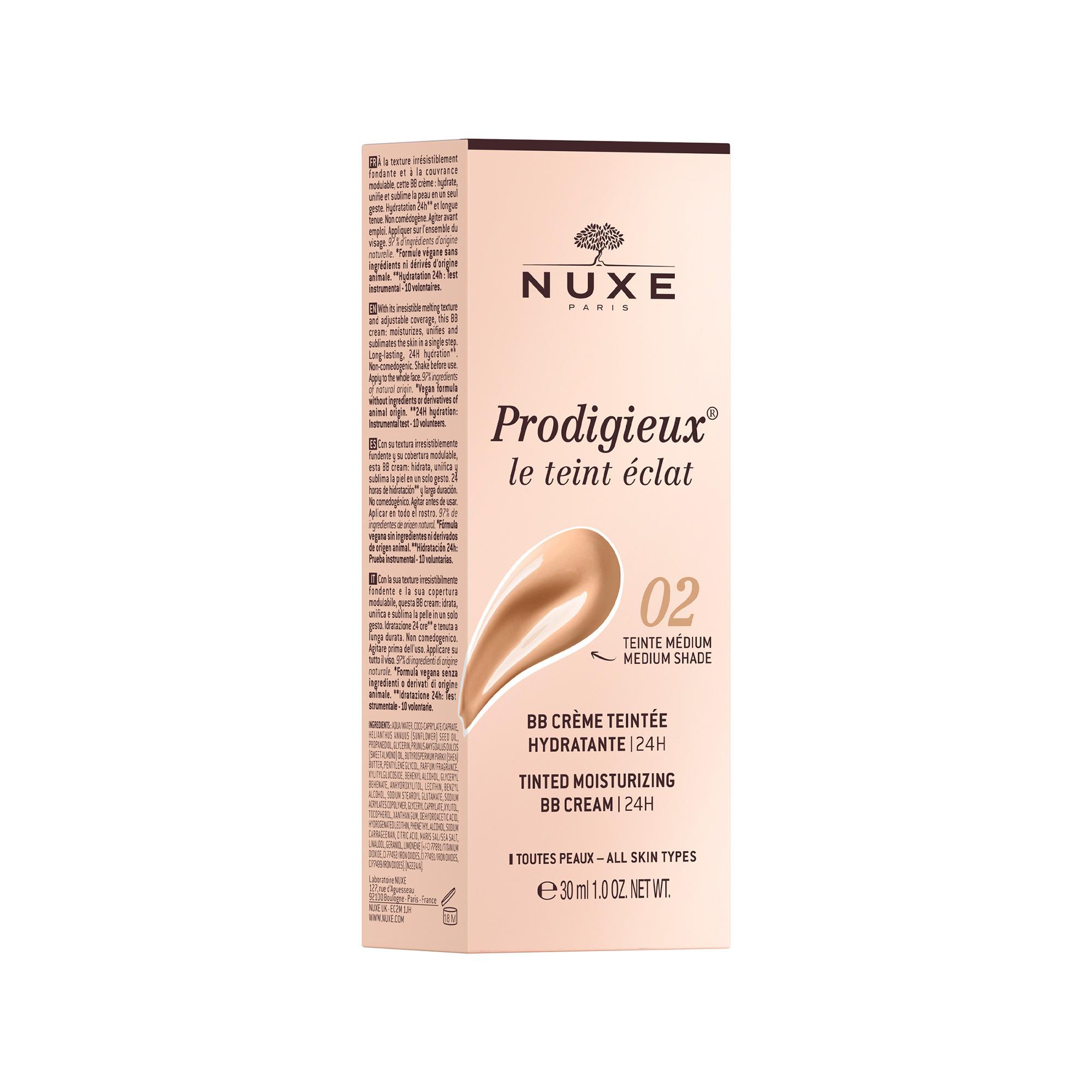 NUXE Prodigieux®  Le Teint Éclat  BB Cream colorata idratante | 24H BB Cream 