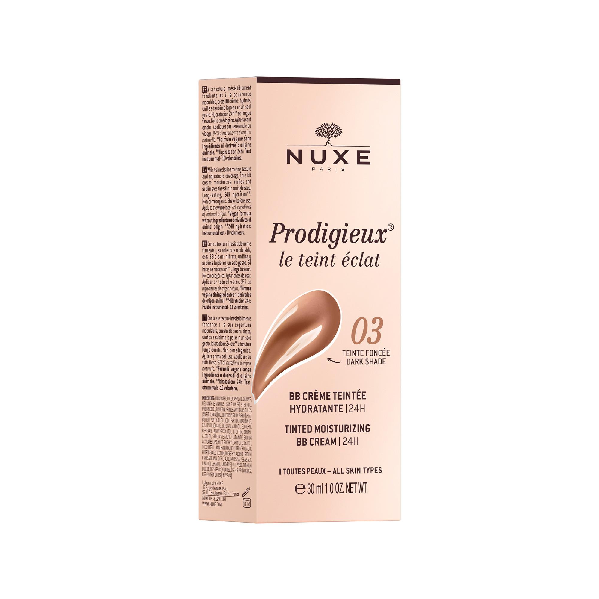 NUXE Prodigieux®  Le Teint Éclat  BB Cream colorata idratante | 24H BB Cream 