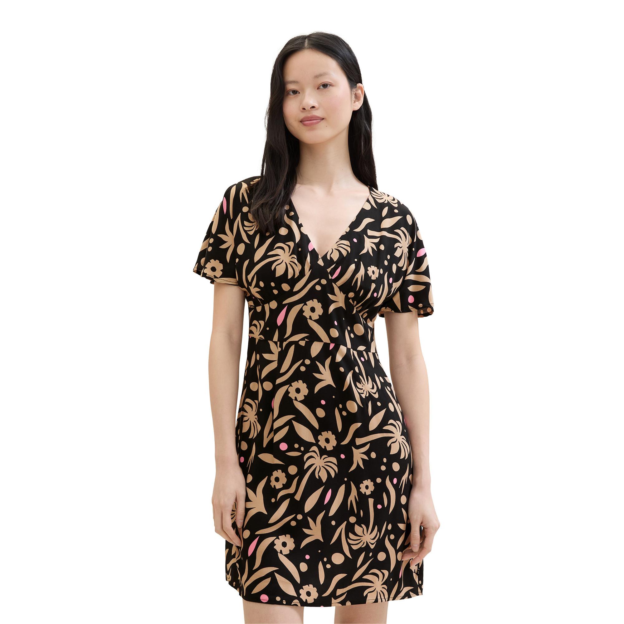 Image of Kleid Damen Schwarz Bedruckt S