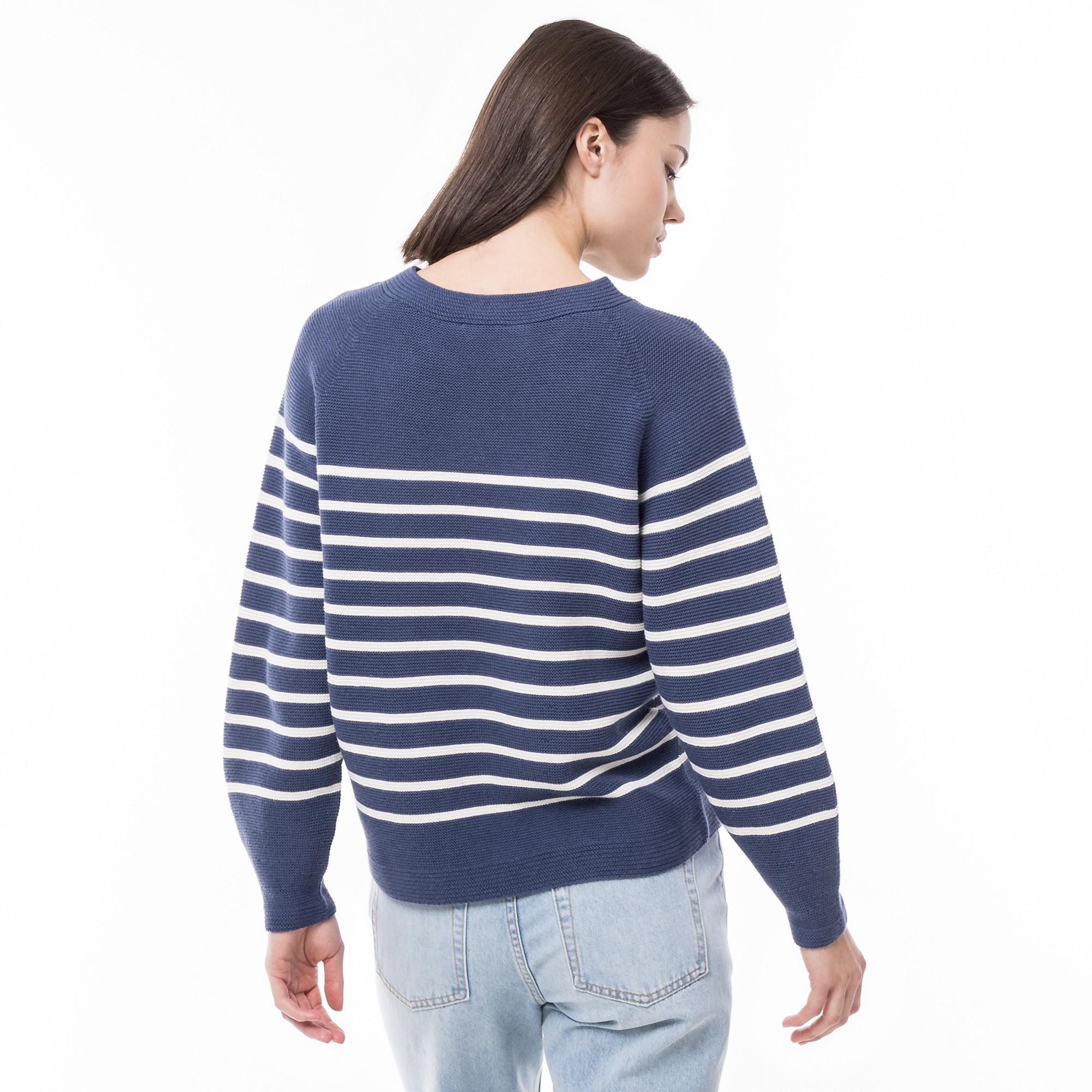 Manor Woman Pull Col Rond Tricot Rayé Coupe Relaxed Fit  