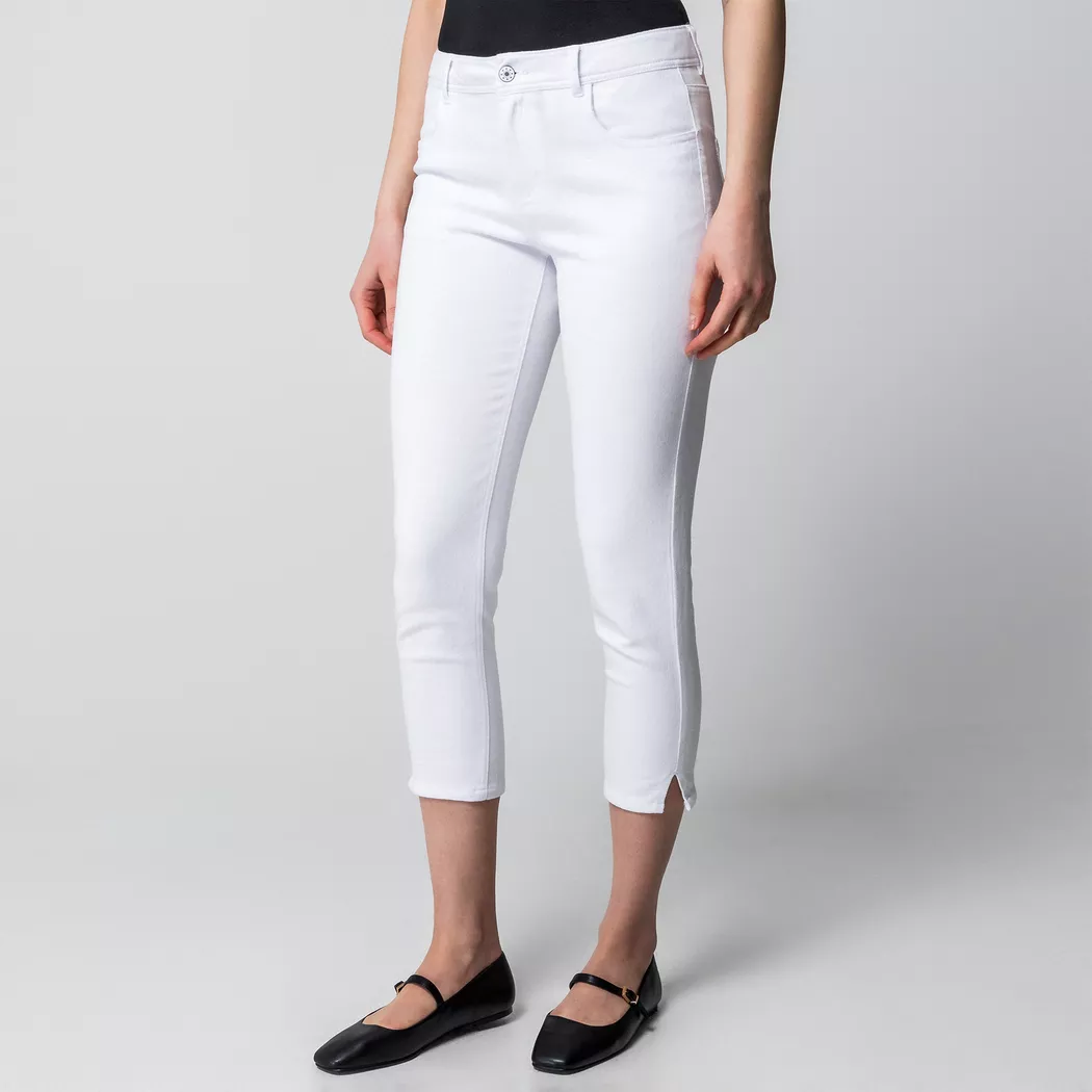 Manor Woman - 5-Pocket Hose 7/8, Regular Fit, für Damen, Weiss, Größe 38