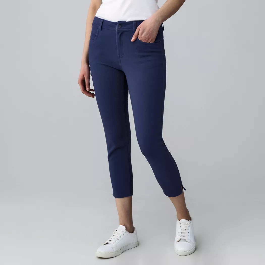 Manor Woman - 5-Pocket Hose 7/8, Regular Fit, für Damen, Nachtblau, Größe 38