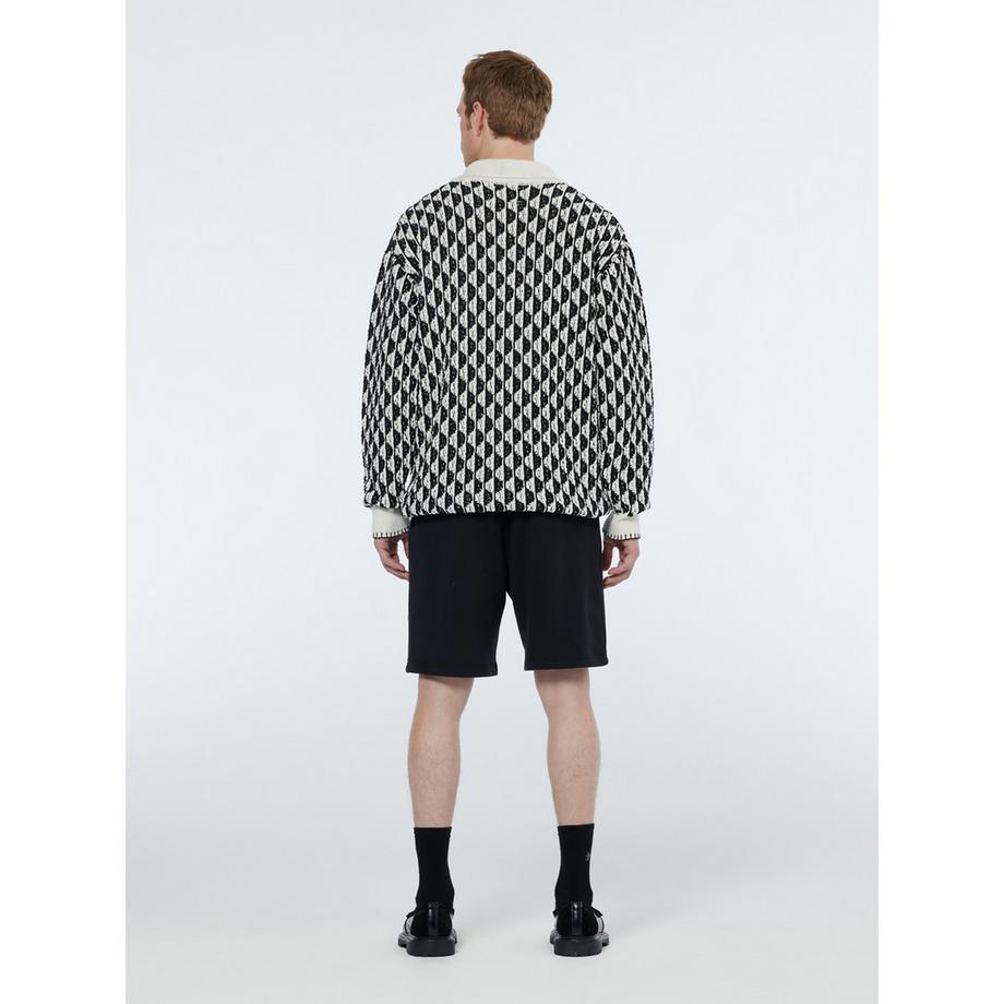 Scotch & Soda Langarm Jacquard Poloshirt  