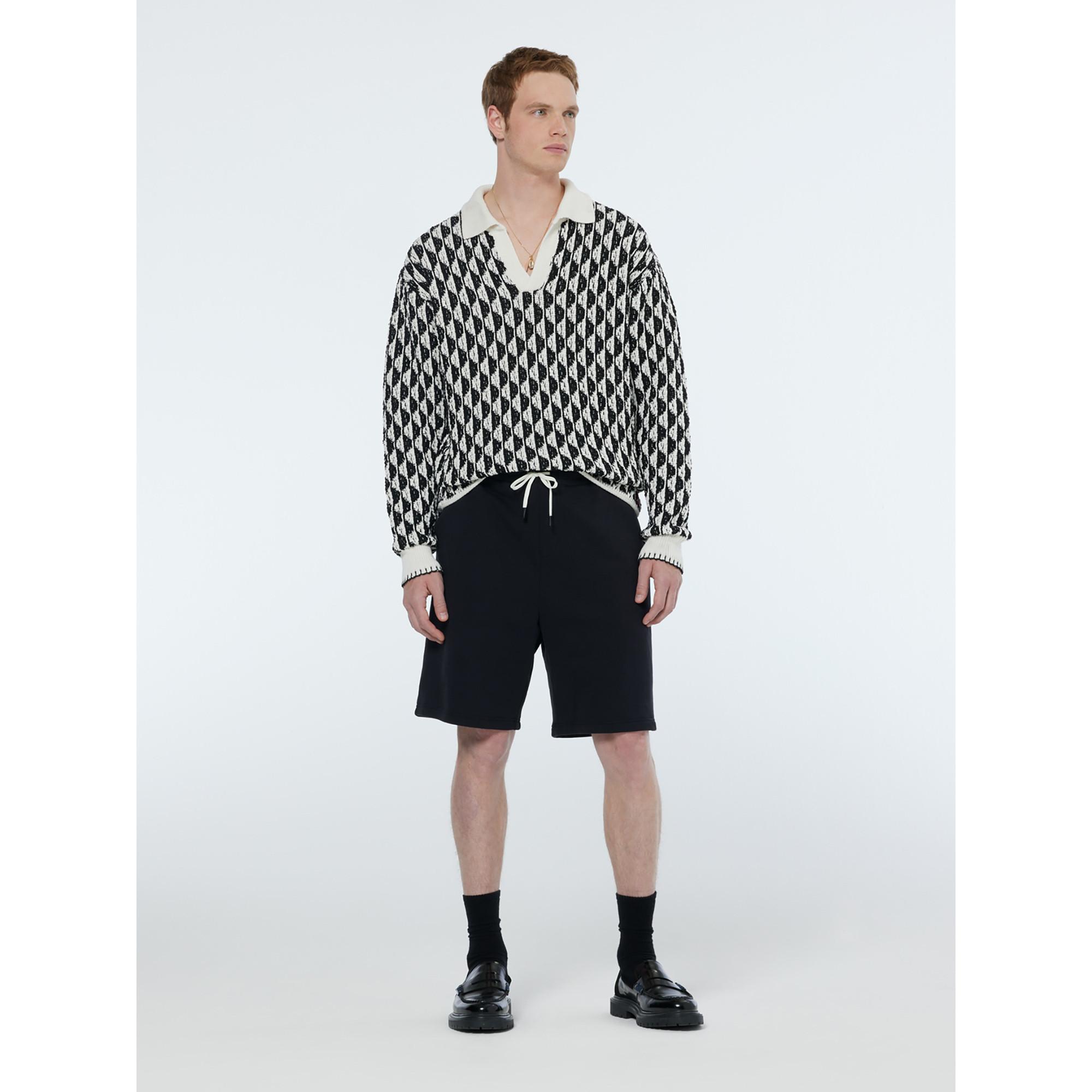 Scotch & Soda Langarm Jacquard Poloshirt  