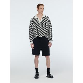 Scotch & Soda Langarm Jacquard Poloshirt  