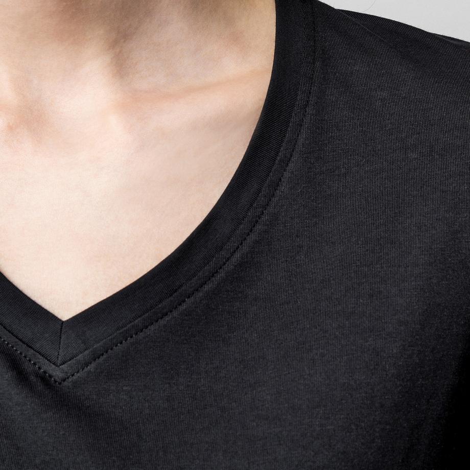 Manor Woman Pima T-shirt Maniche Corte Scollo a V  