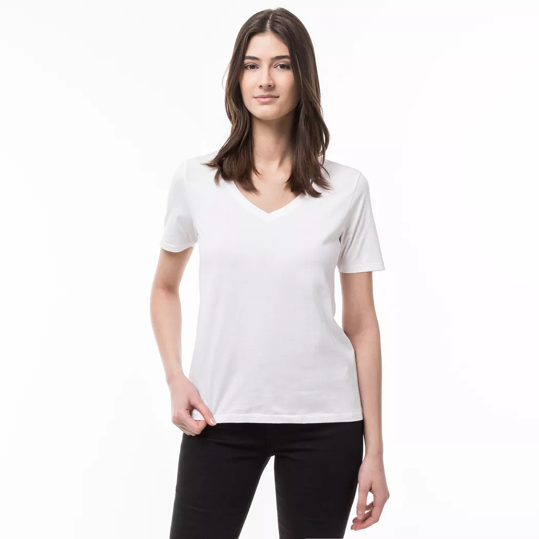 Manor Woman - T-Shirt, kurzarm, für Damen, Weiss, Größe M 2