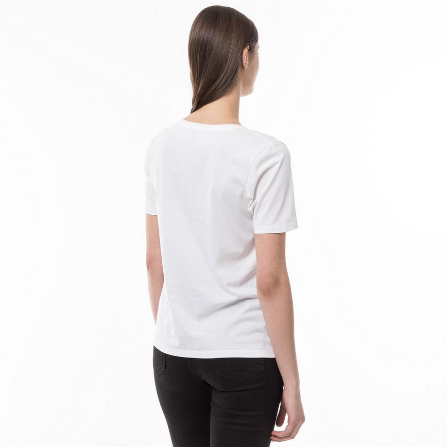 Manor Woman Pima Kurzarm V-Ausschnitt T-Shirt  