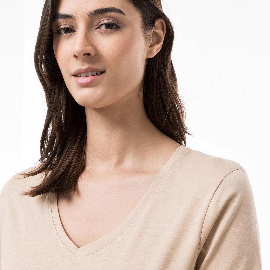 Manor Woman Pima T-shirt Maniche Corte Scollo a V  
