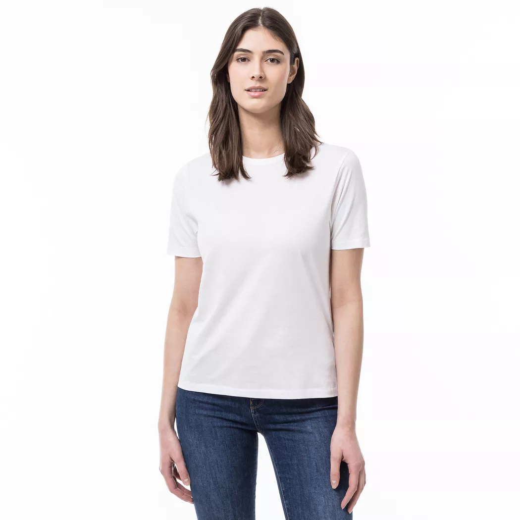Manor Woman - T-Shirt, kurzarm, für Damen, Weiss, Größe M